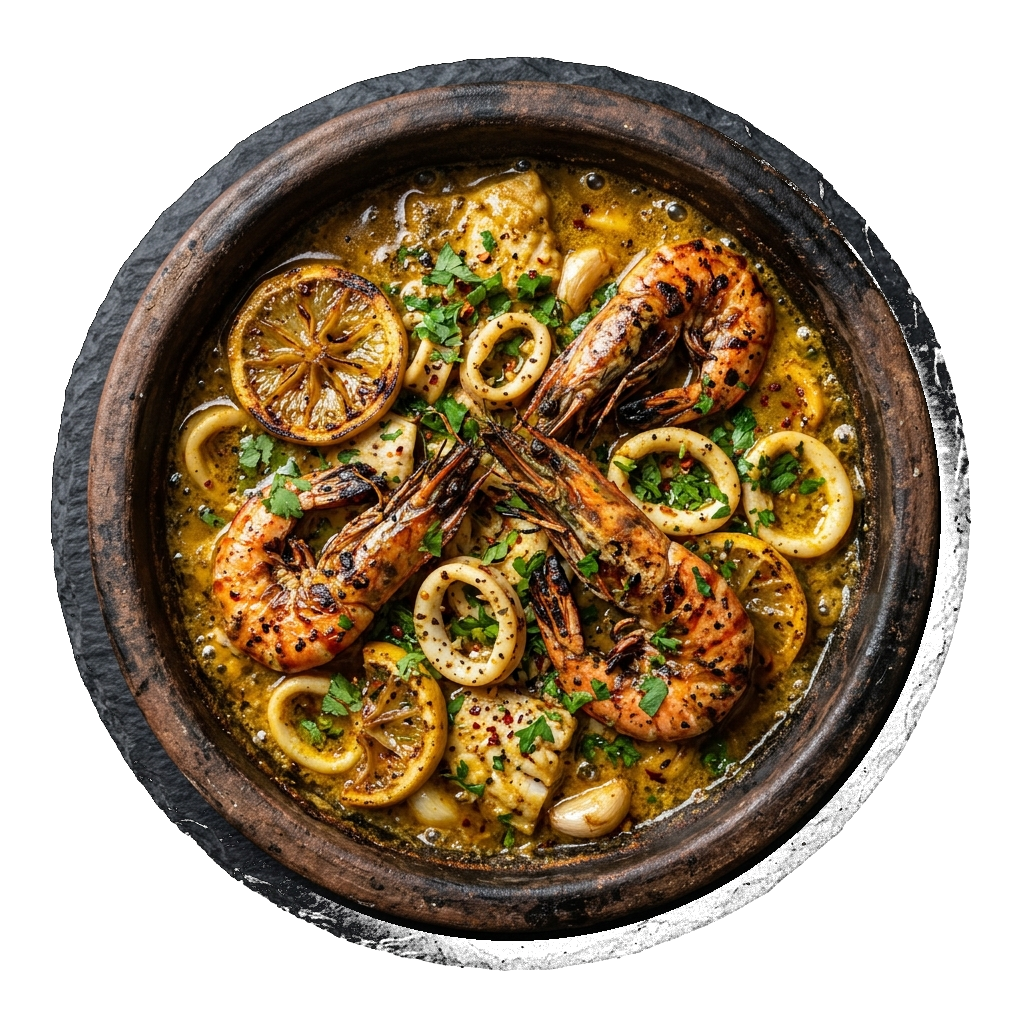 Alexandrian Seafood Tajin in Clay Pot